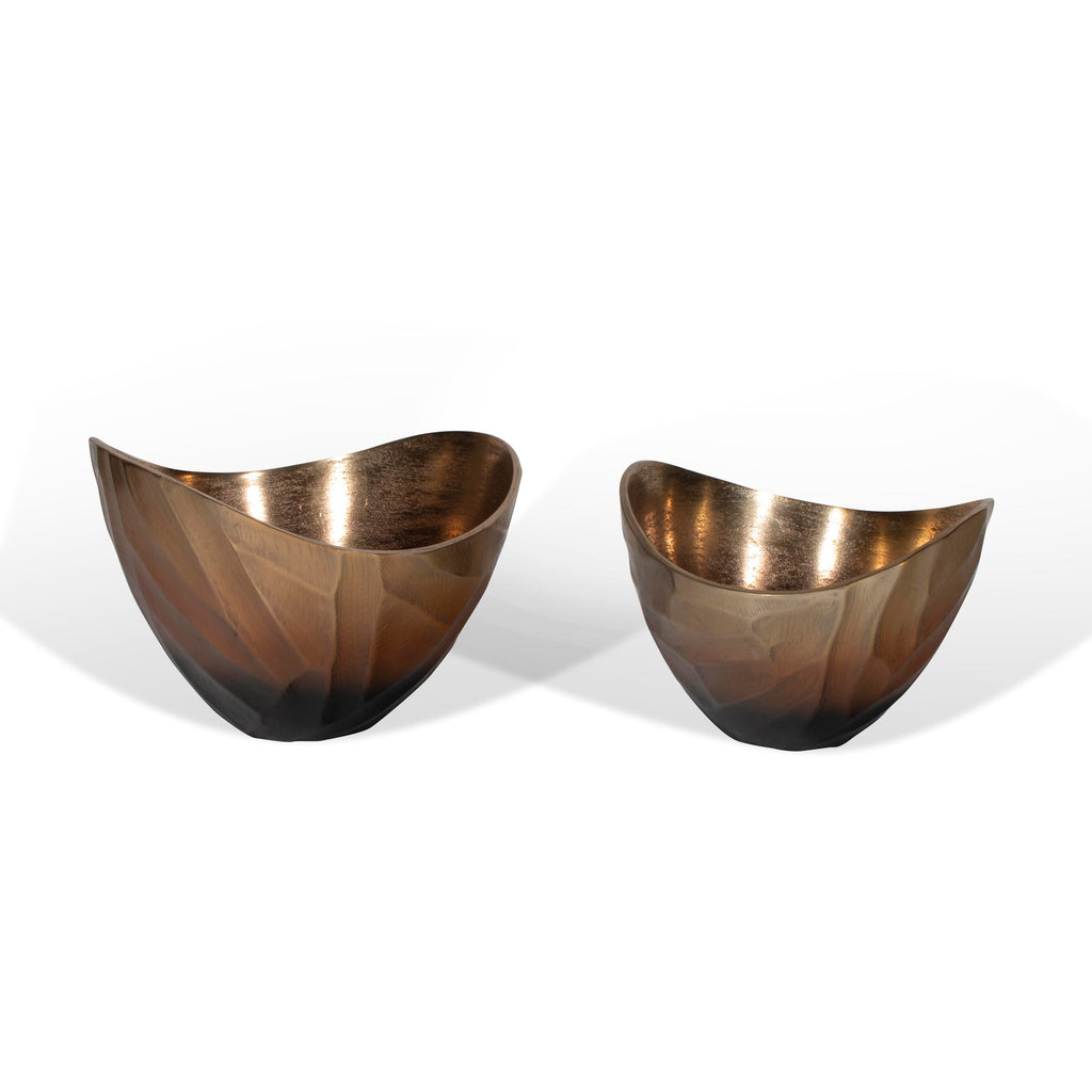 Ombre finish textured bowl, Set of 2 - The Nifty Decor