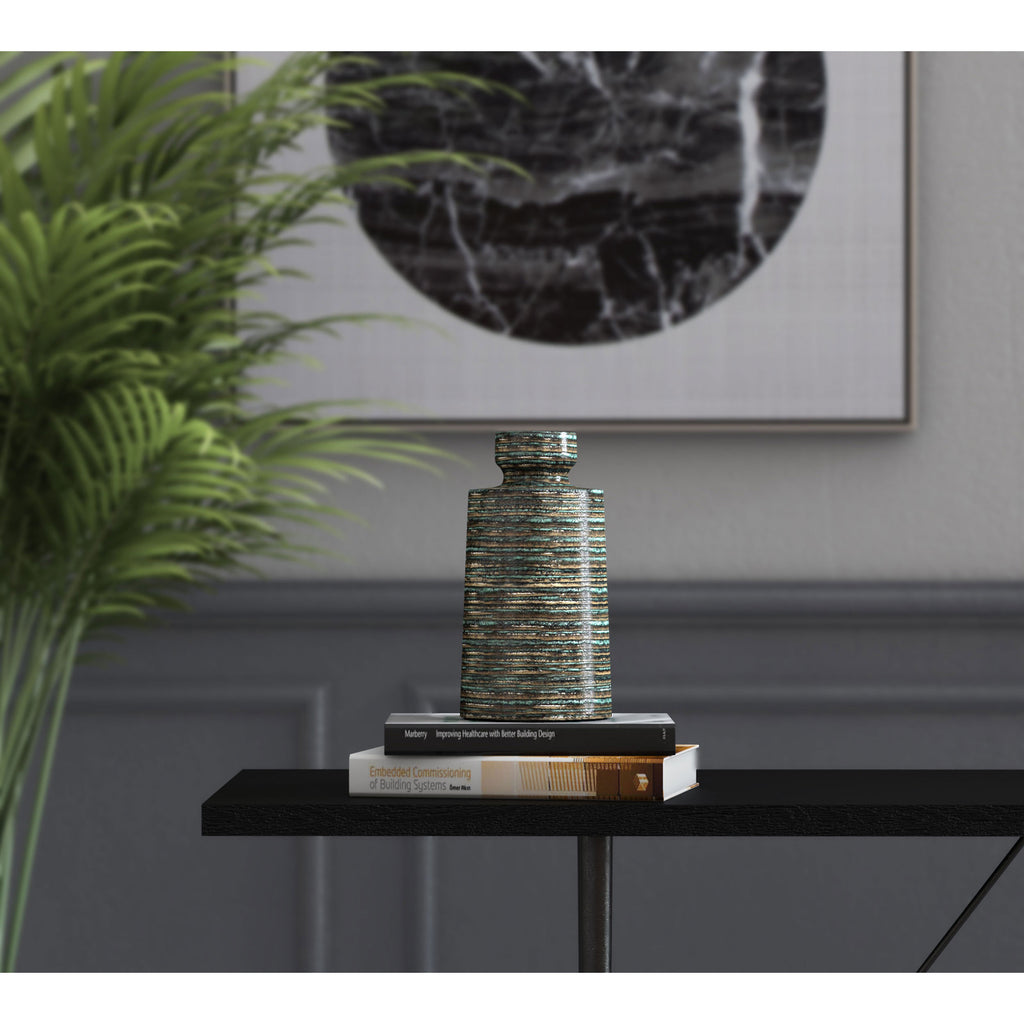 Gold-plated antique finish Vase, Small - The Nifty Decor
