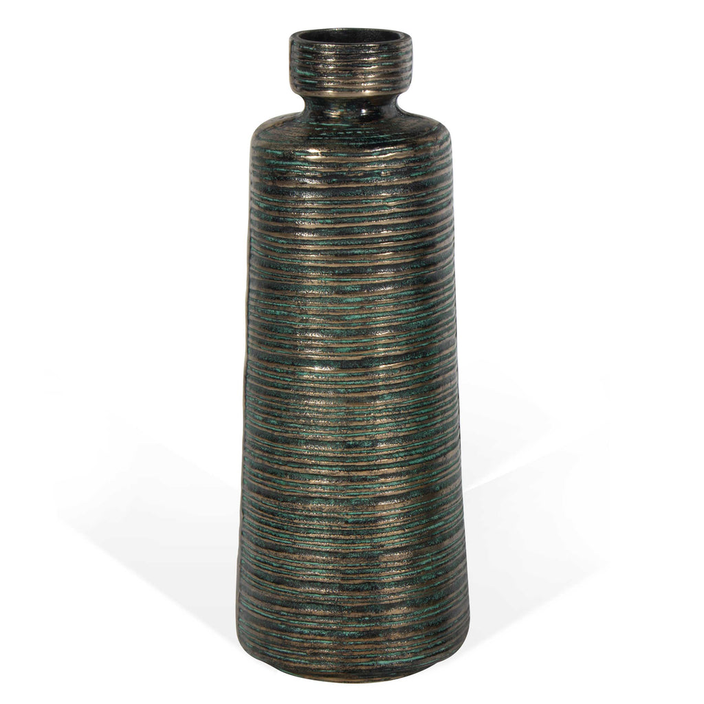 Gold-plated antique finish Vase, Large - The Nifty Decor