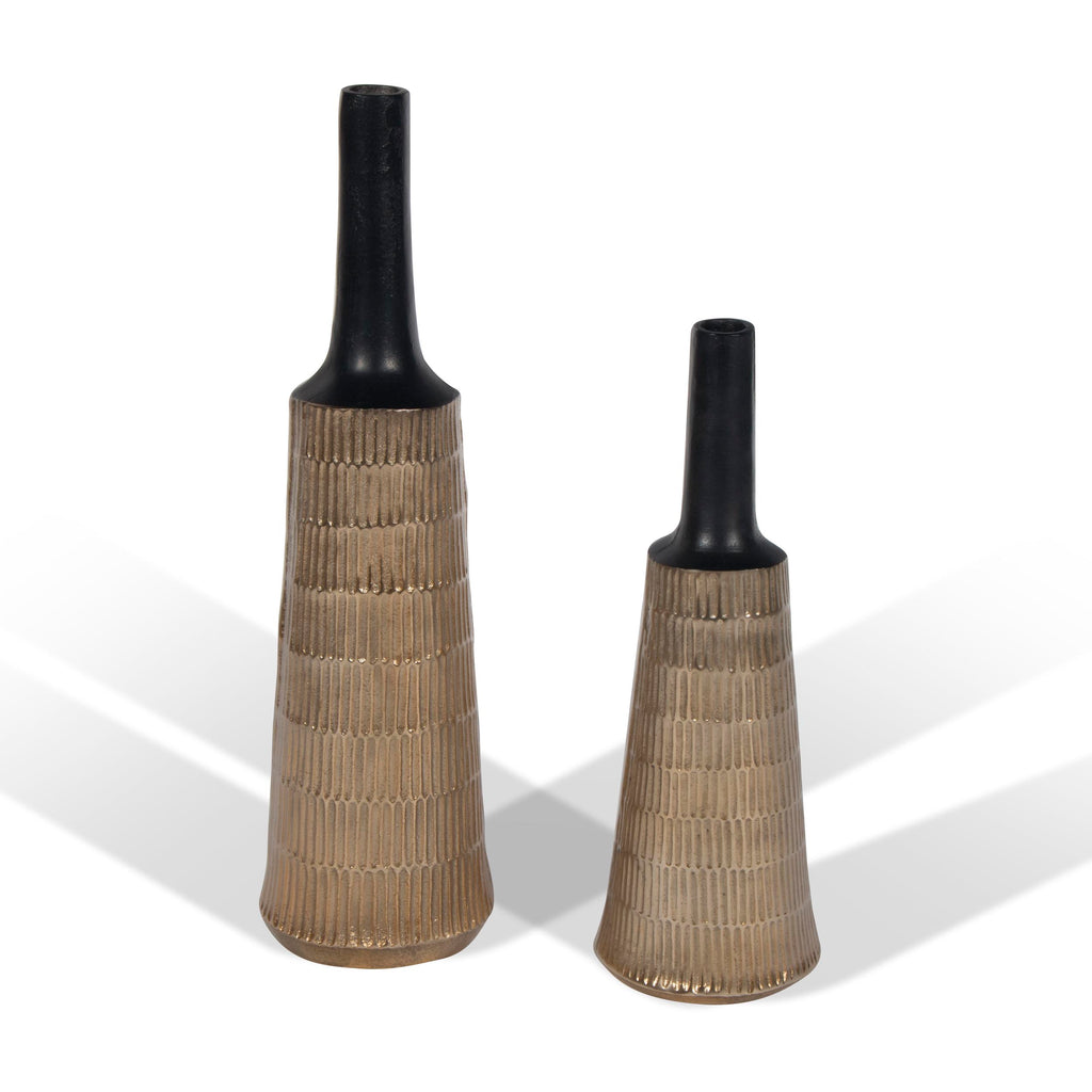 Black and gold Vase, Small - The Nifty Decor