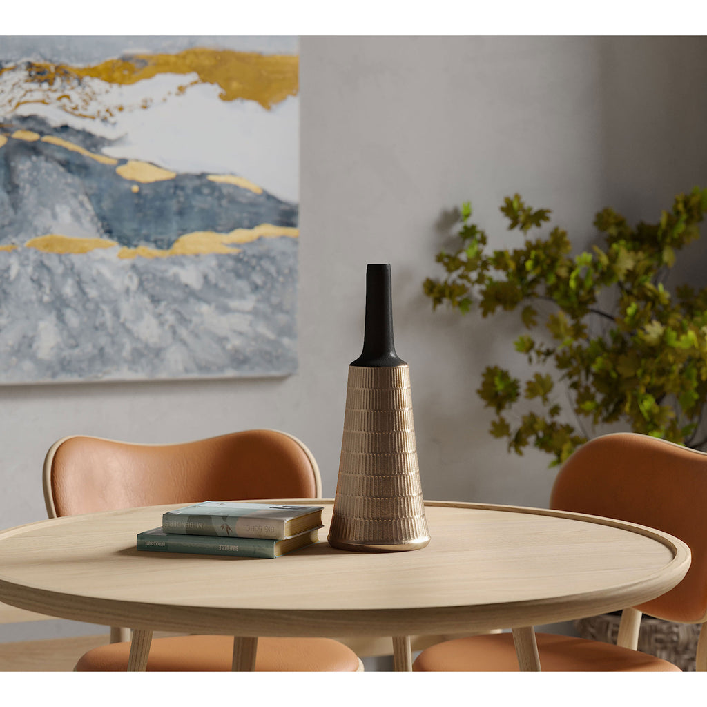 Black and gold Vase, Small - The Nifty Decor