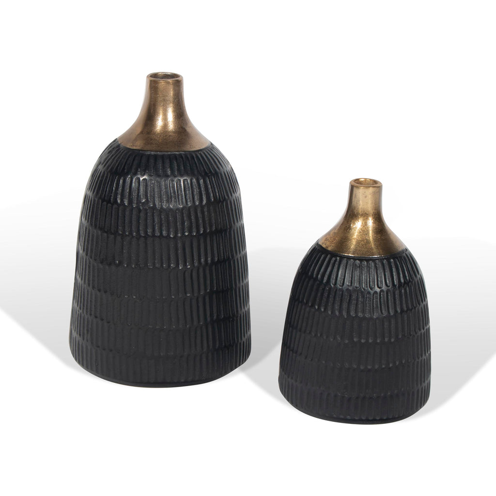 Unique black and gold Vase, Large - The Nifty Decor
