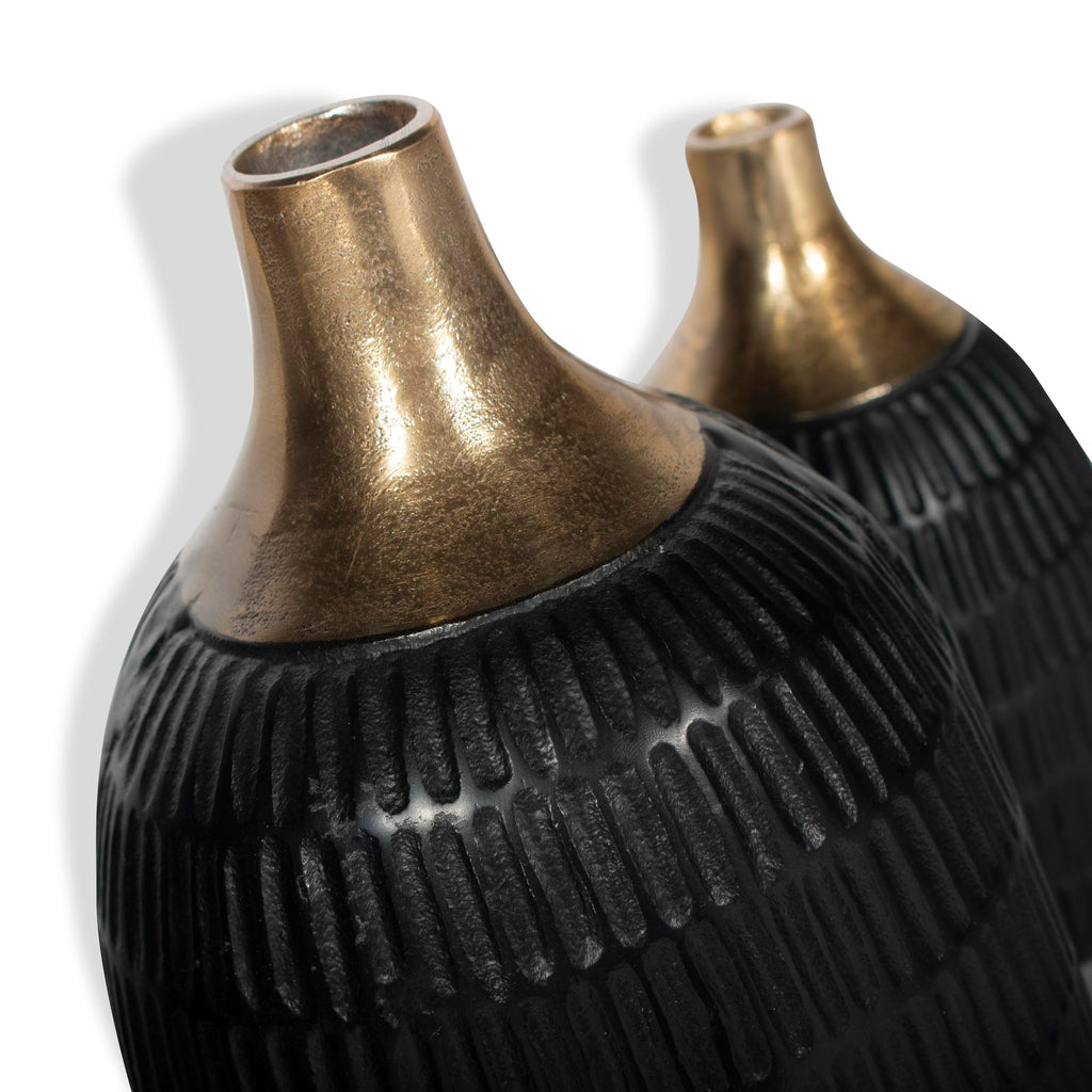 Unique black and gold Vase, Large - The Nifty Decor