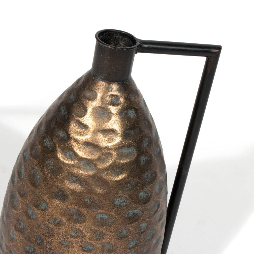 Texture metal Jug shape vase - The Nifty Decor