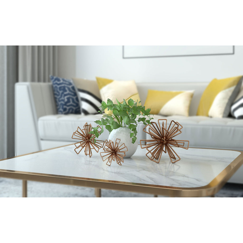 Artful set of 3 metal table top sculptures - The Nifty Decor