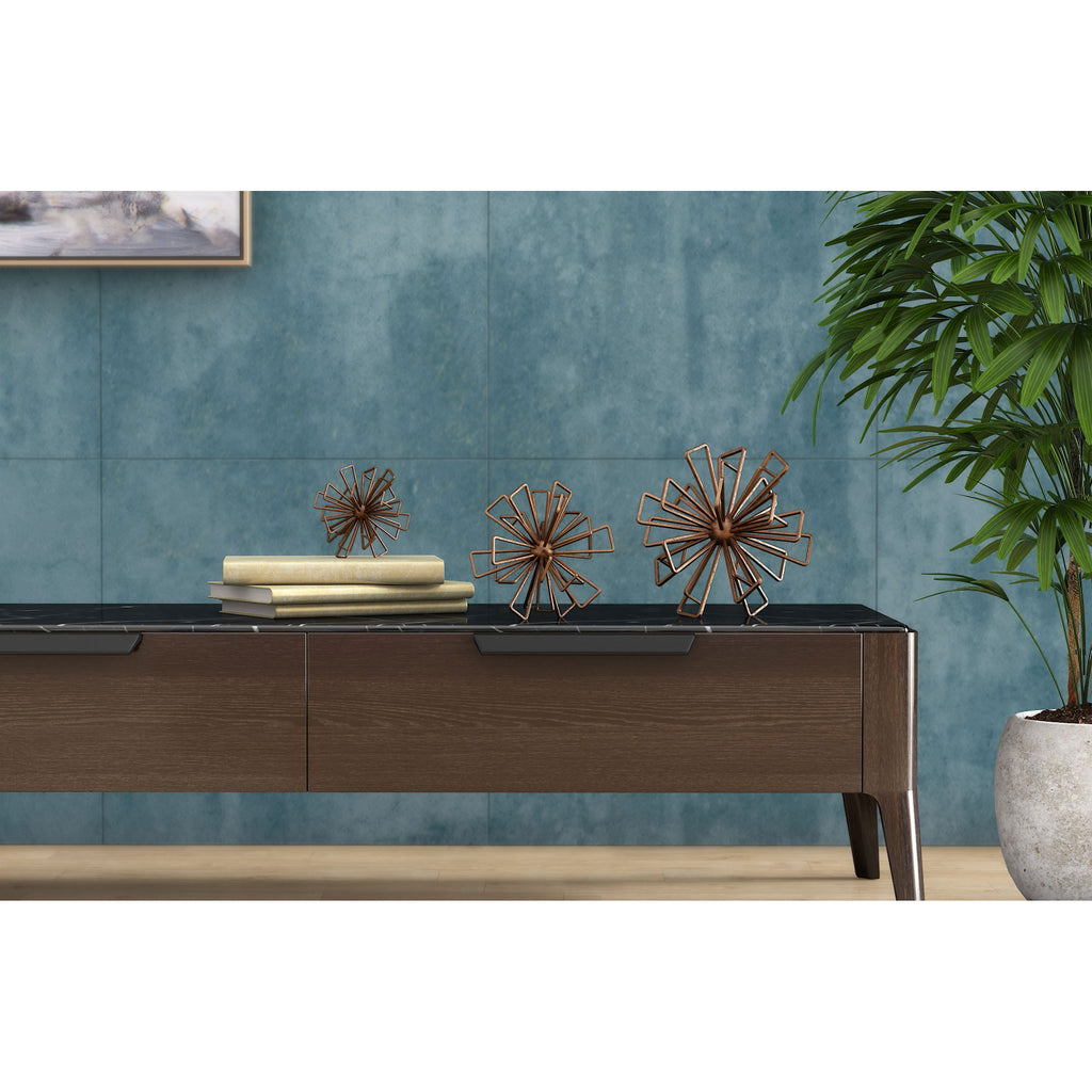 Artful set of 3 metal table top sculptures - The Nifty Decor