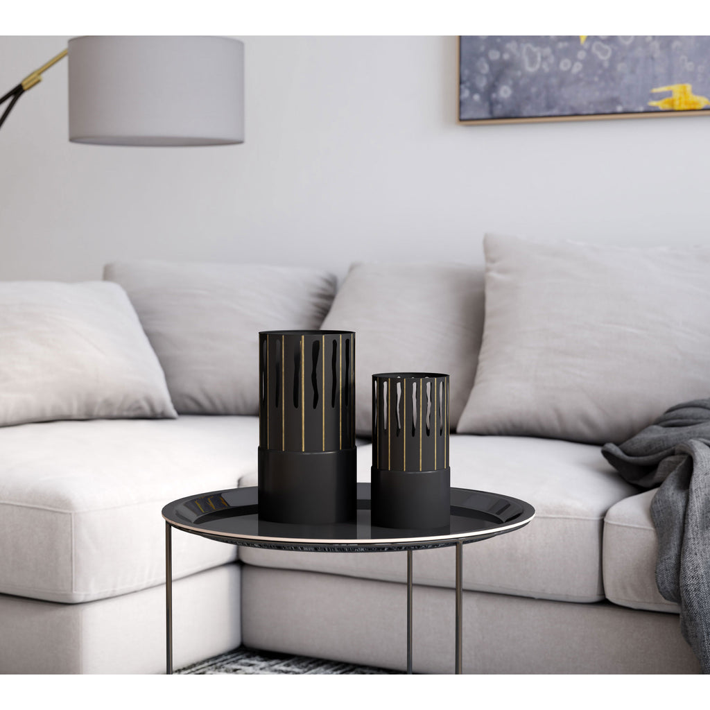 Unique cut outs and textureed vase, Set of 2 - The Nifty Decor