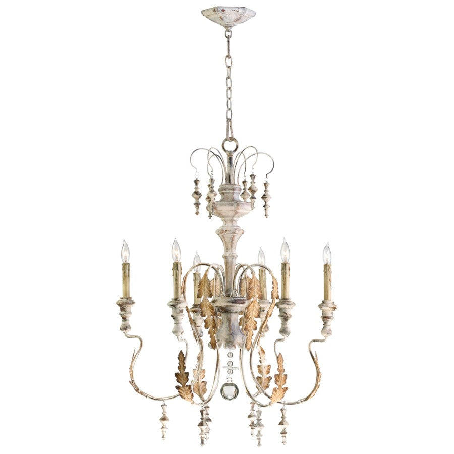 Persian white six-light chandelier - The Nifty Decor