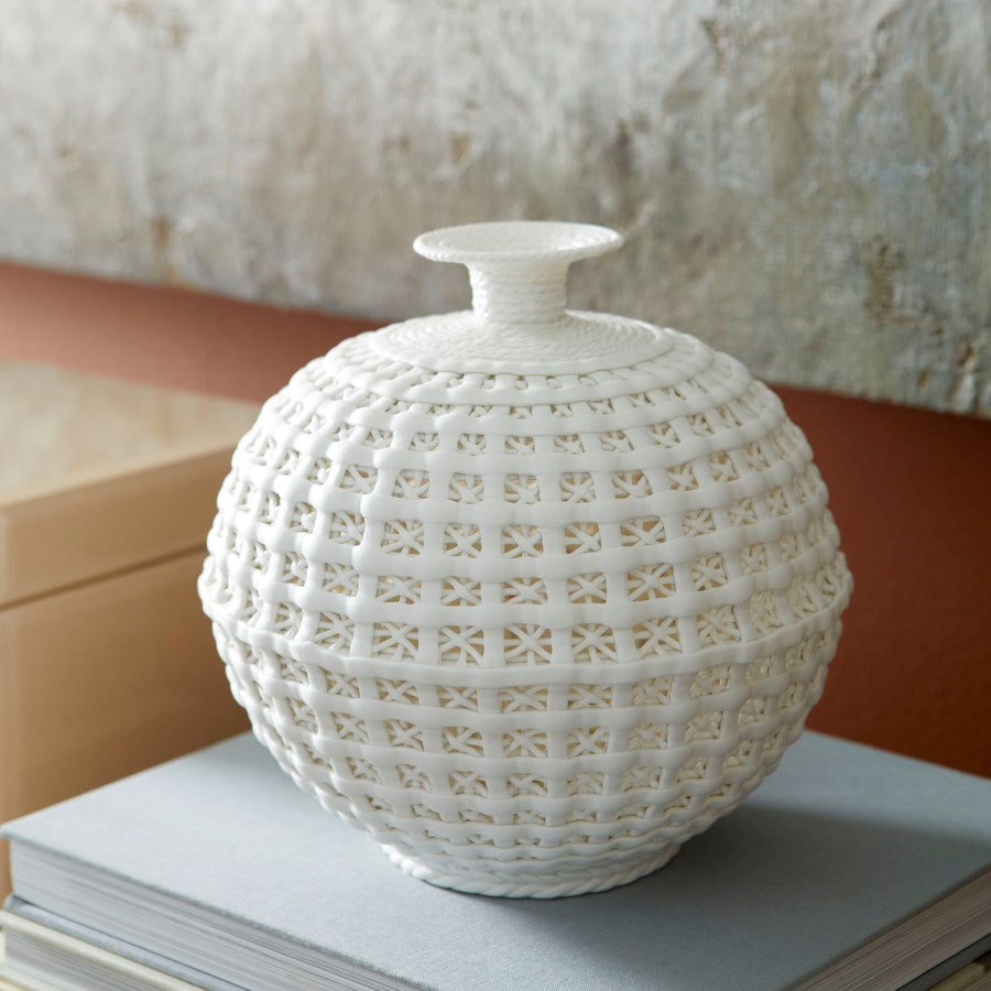 Matte White Cross Vase - The Nifty Decor