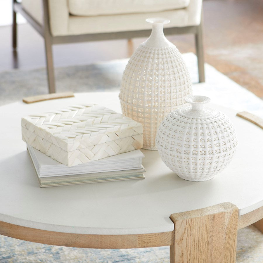 Matte White Cross Vase - The Nifty Decor