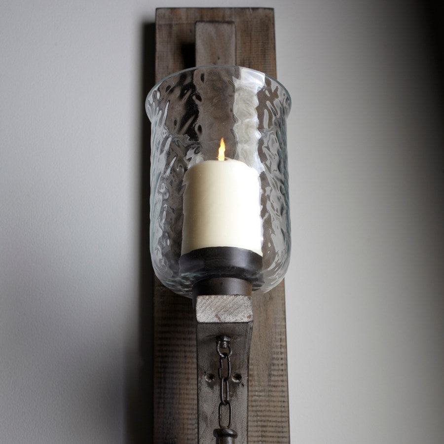 Oak wall candleholder - The Nifty Decor