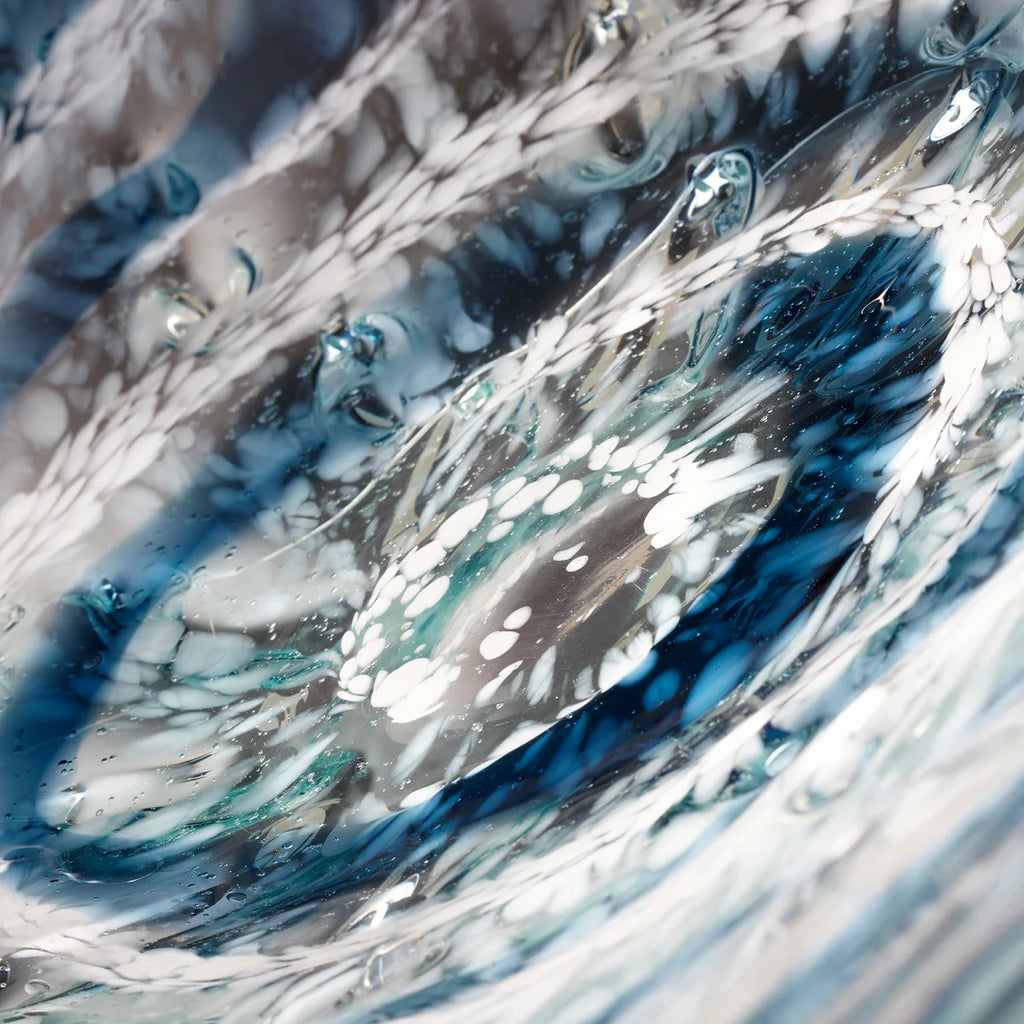 Blue Clear Glass Plate - Bombay Mercantile