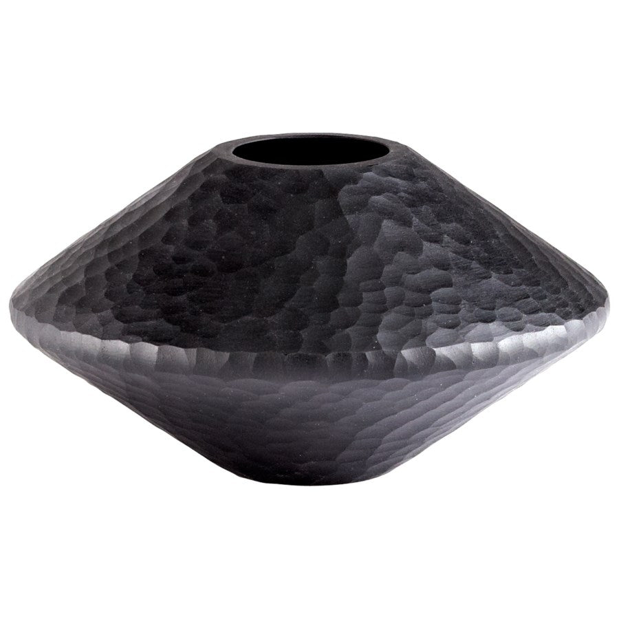 Black hammered Glass Vase - The Nifty Decor