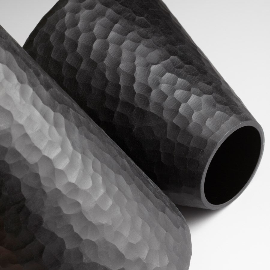 Black hammered Glass Vase - The Nifty Decor