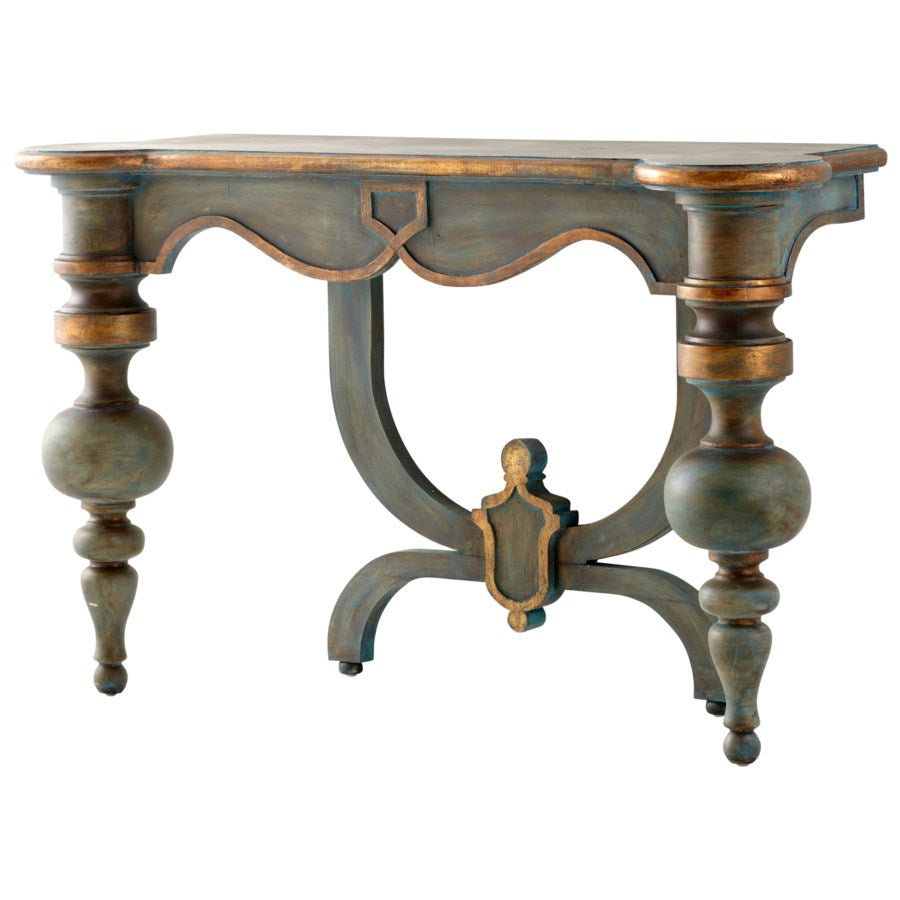 Antiquarian blue console table - The Nifty Decor
