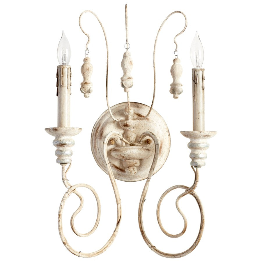 Parisian blue iron and wood sconce - The Nifty Decor