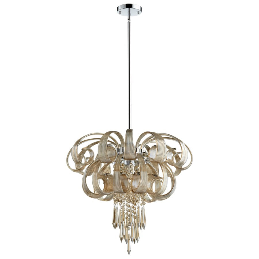 Nine-light curlicue chandelier - The Nifty Decor