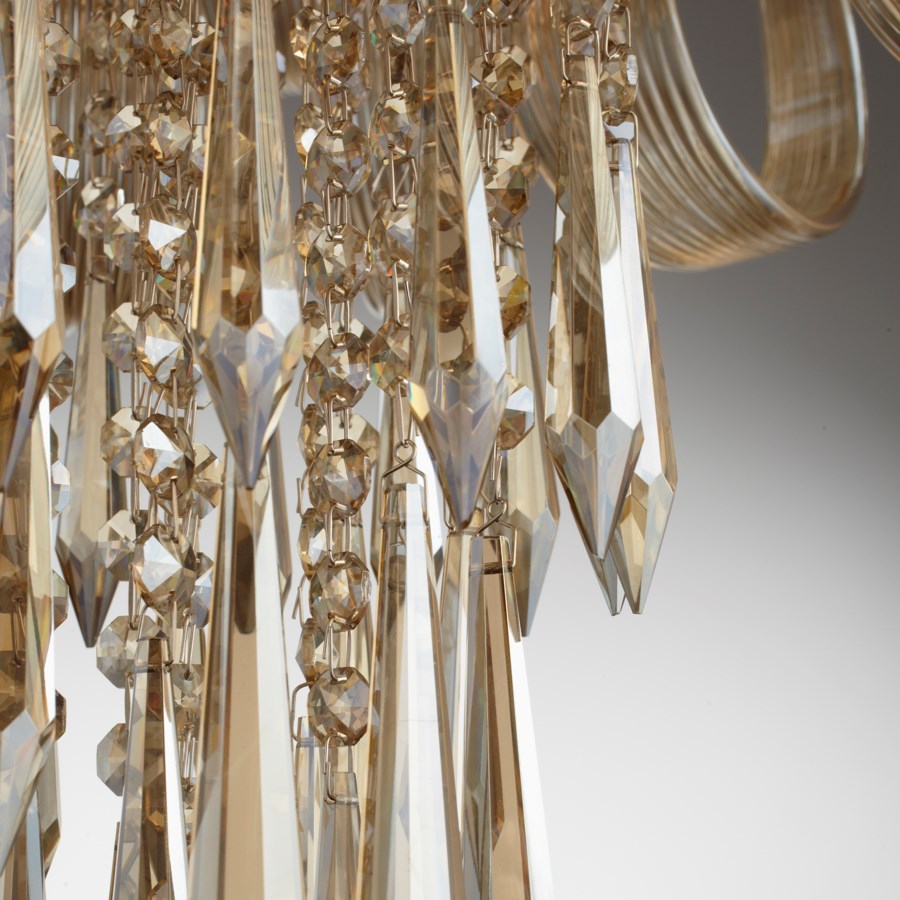Curlicue ribbon chandelier - The Nifty Decor