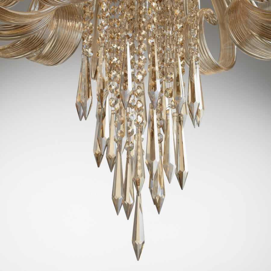 Curlicue ribbon chandelier - The Nifty Decor