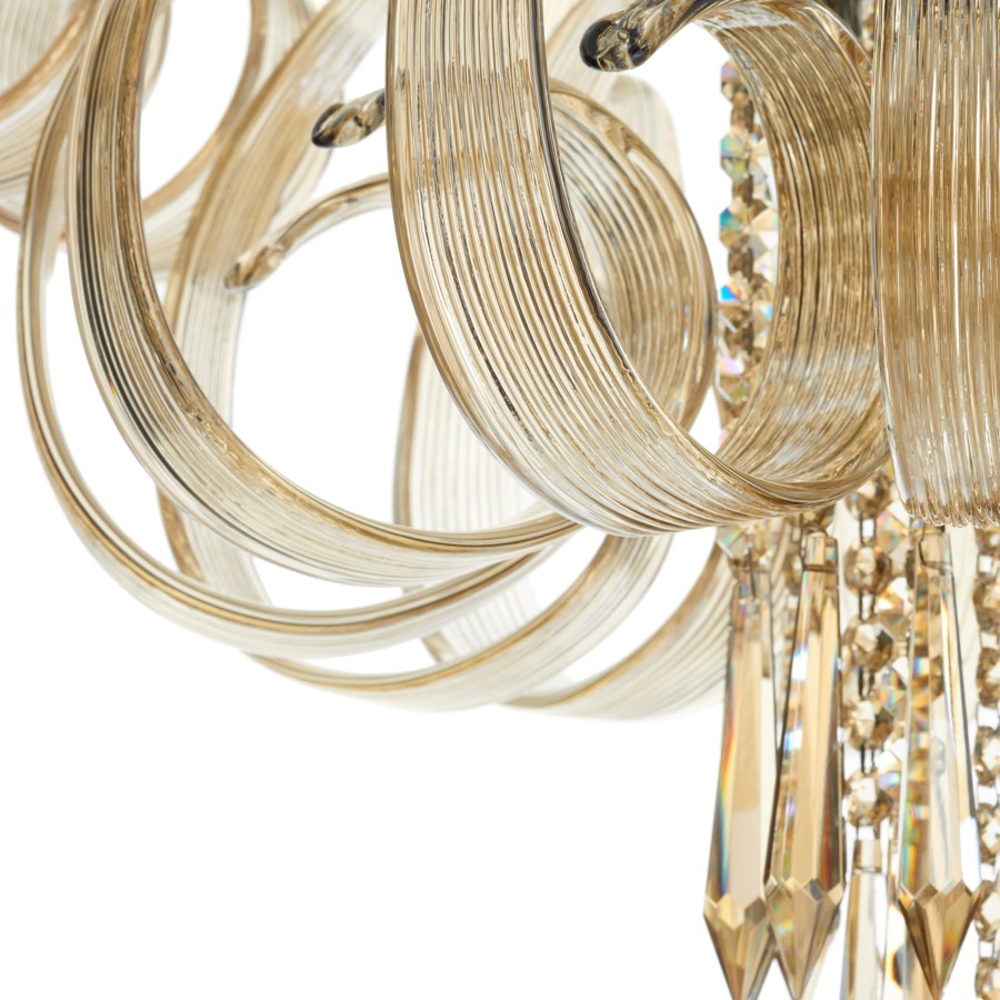 Curlicue ribbon chandelier - The Nifty Decor