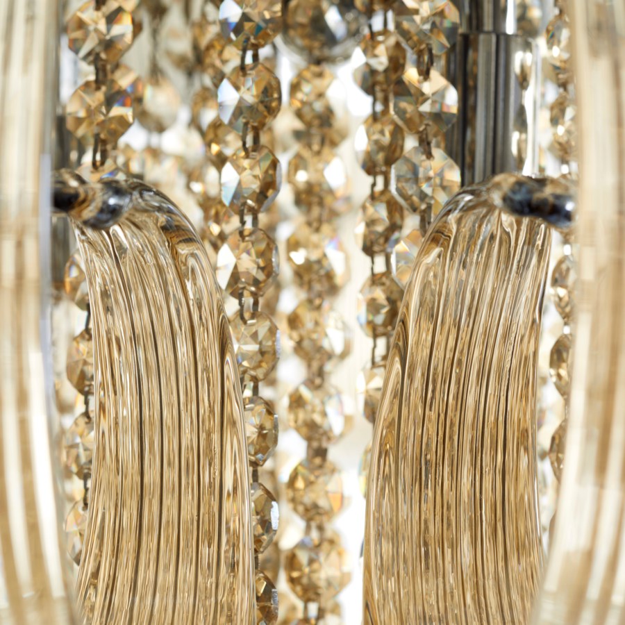 Curlicue ribbon chandelier - The Nifty Decor