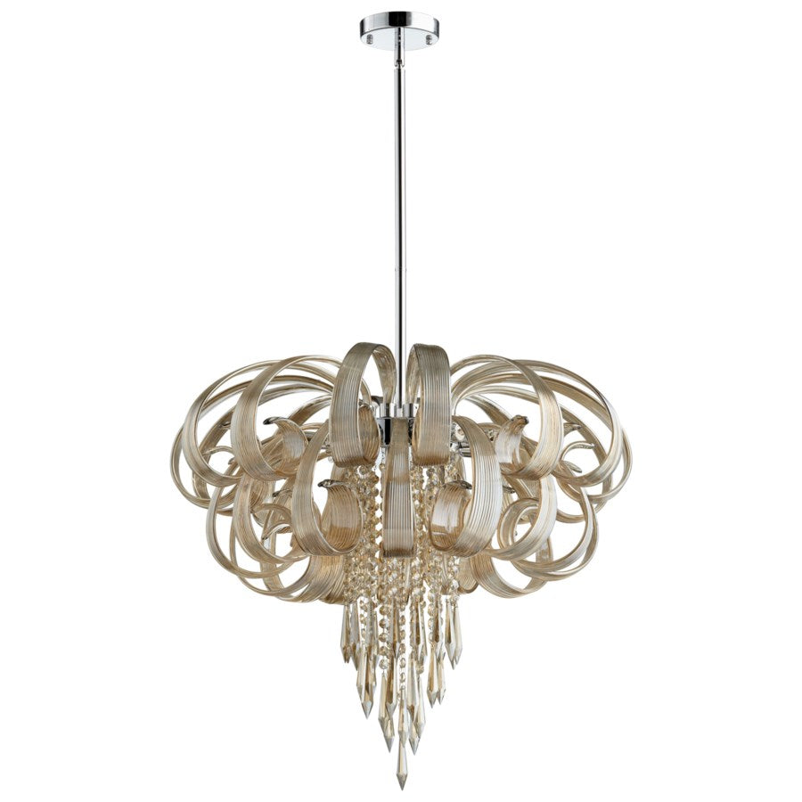 Curlicue ribbon chandelier - The Nifty Decor