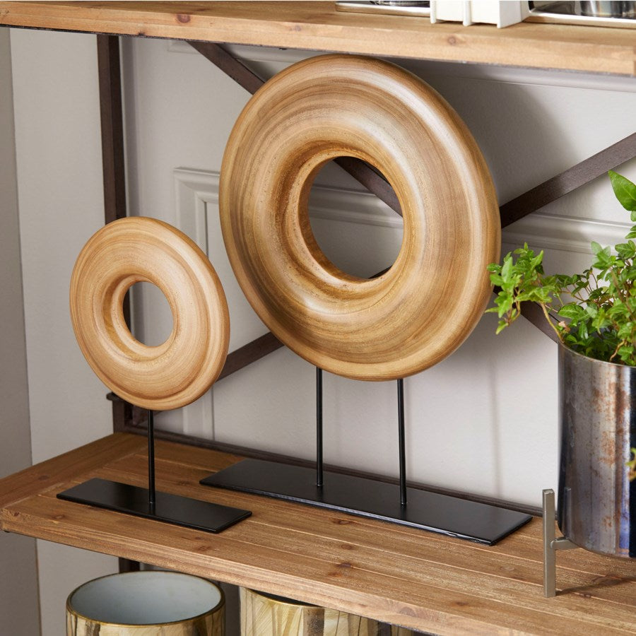 Walnut finish disc - The Nifty Decor