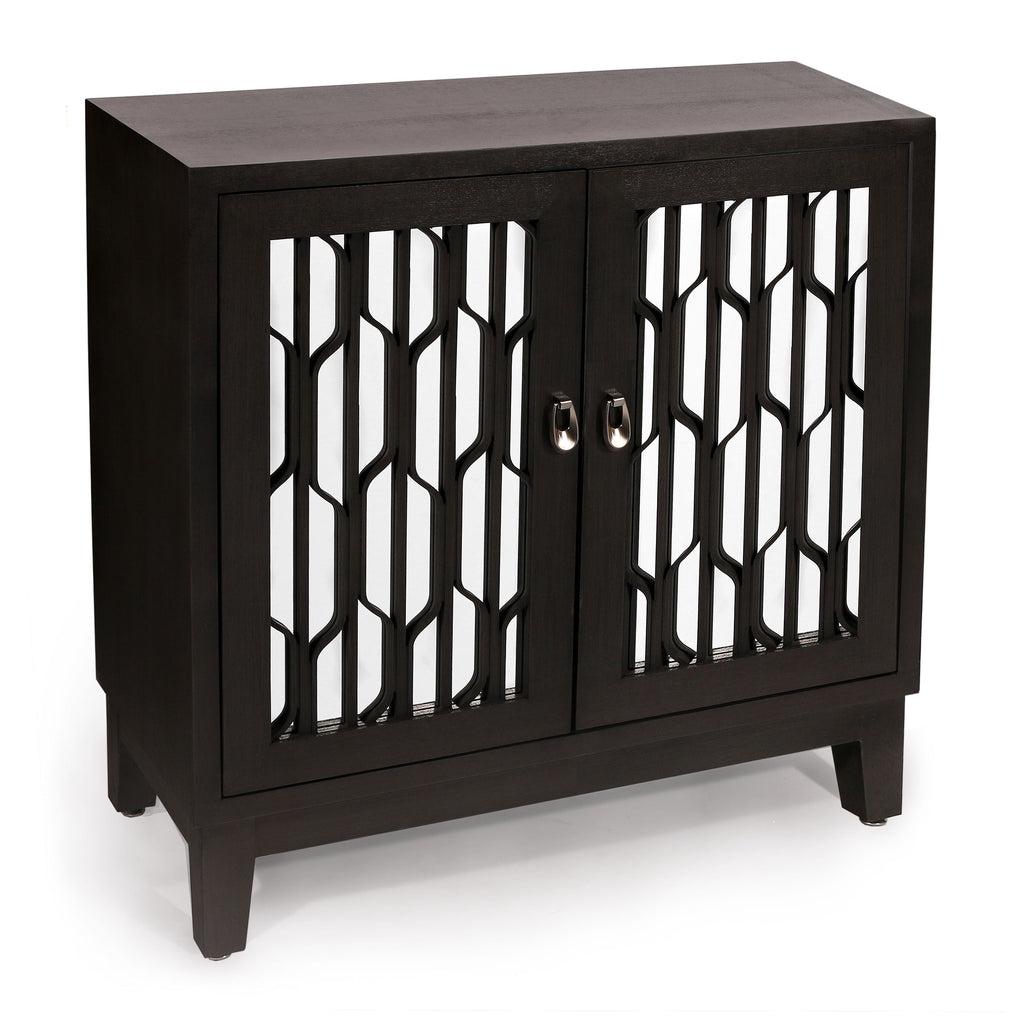 Carved trellis doors cabinet - The Nifty Decor