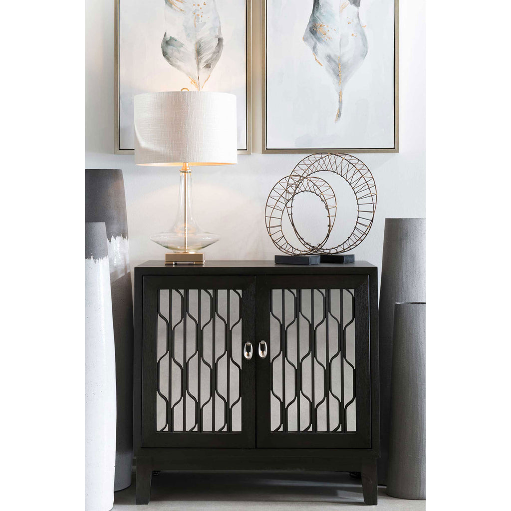 Carved trellis doors cabinet - The Nifty Decor