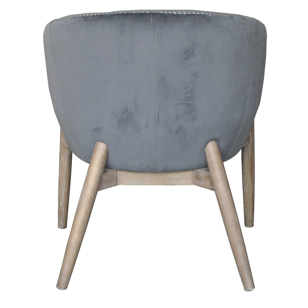 Grey velvet Club Chair - The Nifty Decor