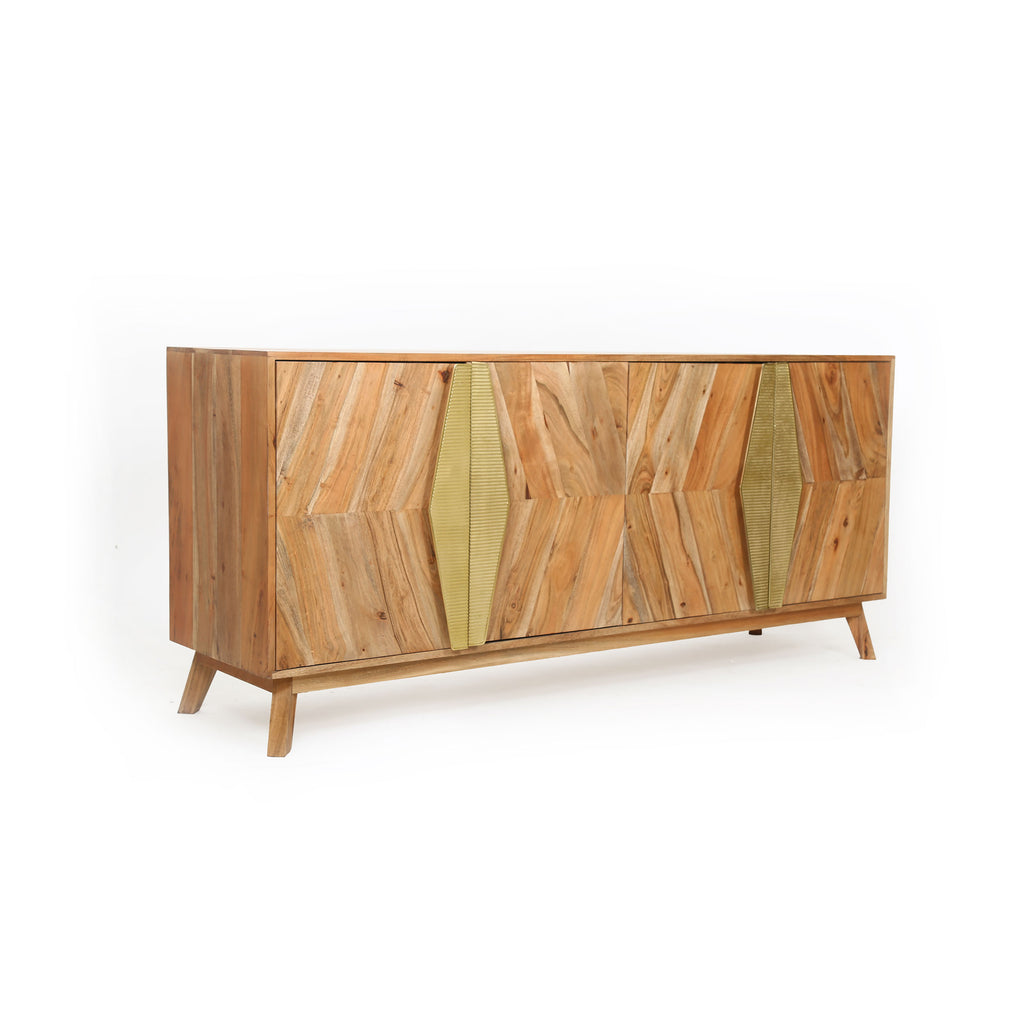 Double door acacia wood sideboard - The Nifty Decor
