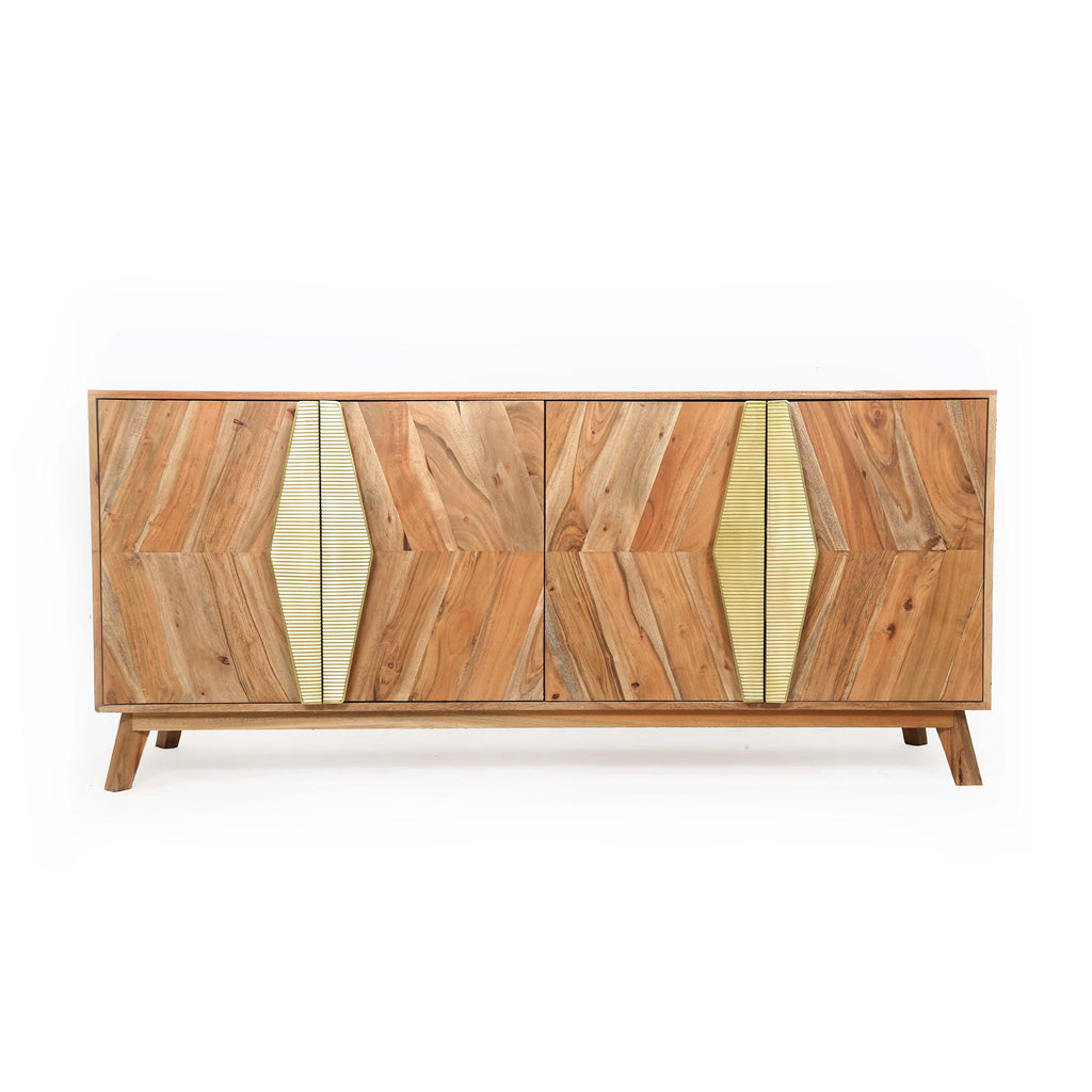 Double door acacia wood sideboard - The Nifty Decor