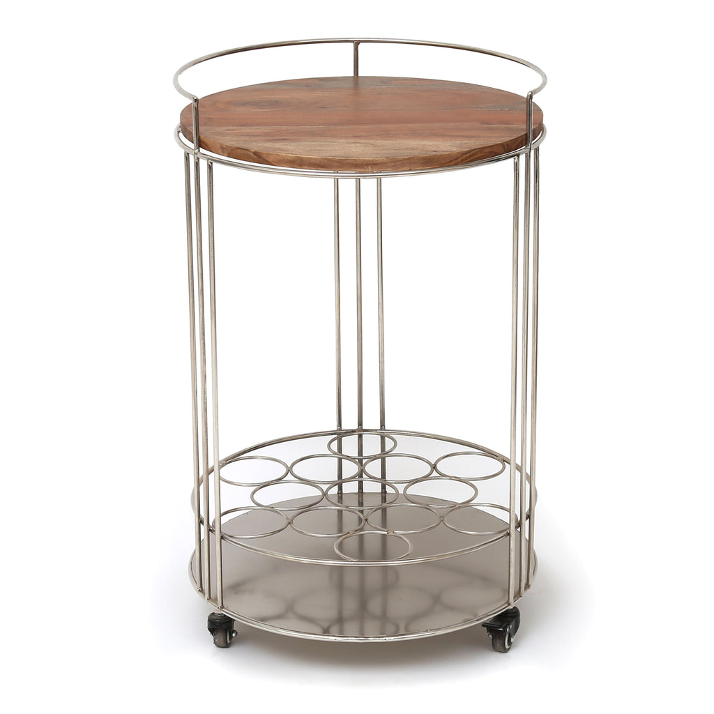 Mango wood Bar Cart - The Nifty Decor