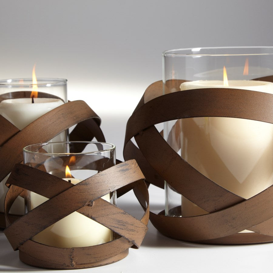 Criss Cross band candleholder - The Nifty Decor