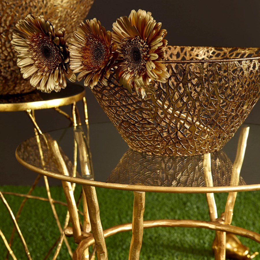 Lacey design Gold Bowl - The Nifty Decor