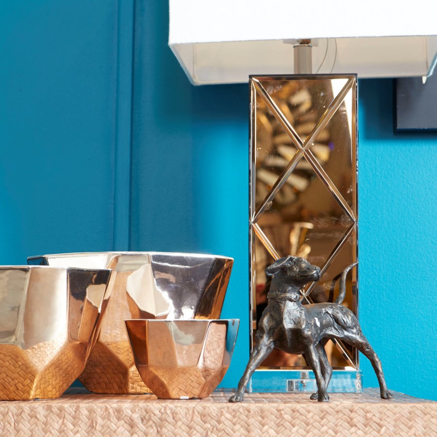 Burnished bronze canine sculpture - The Nifty Decor