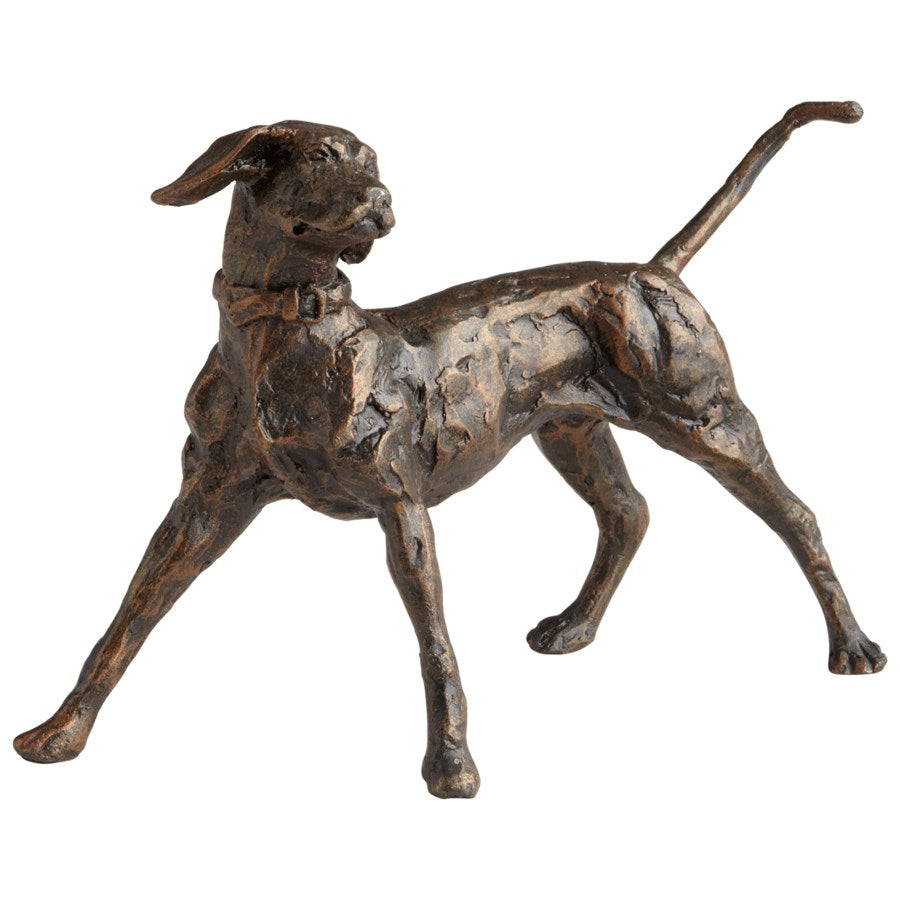 Burnished bronze canine sculpture - The Nifty Decor