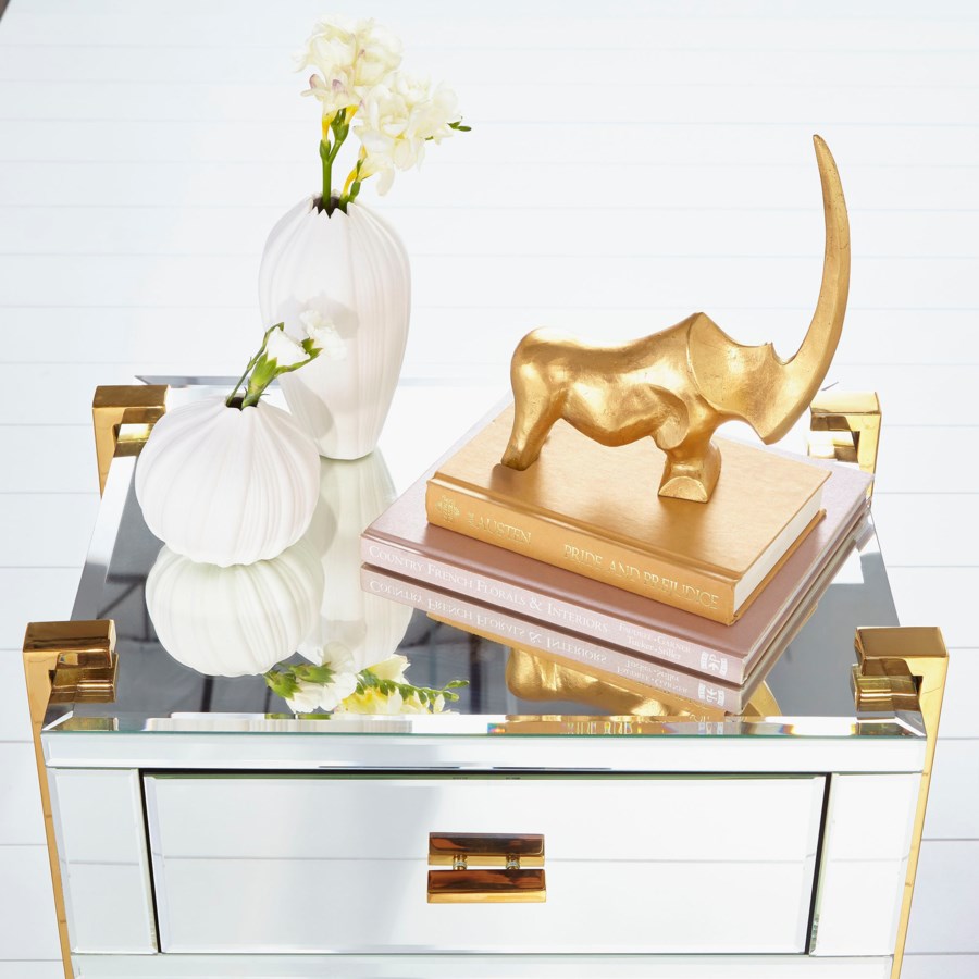 Stylized Rhino sculpture - The Nifty Decor