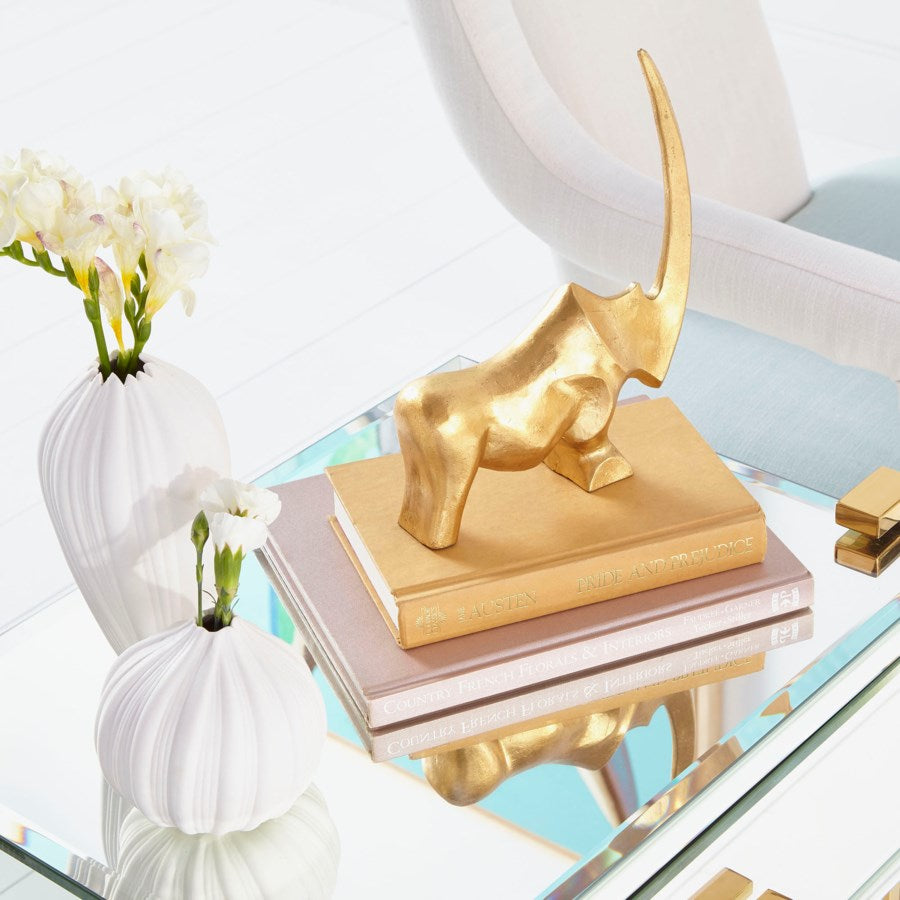 Stylized Rhino sculpture - The Nifty Decor