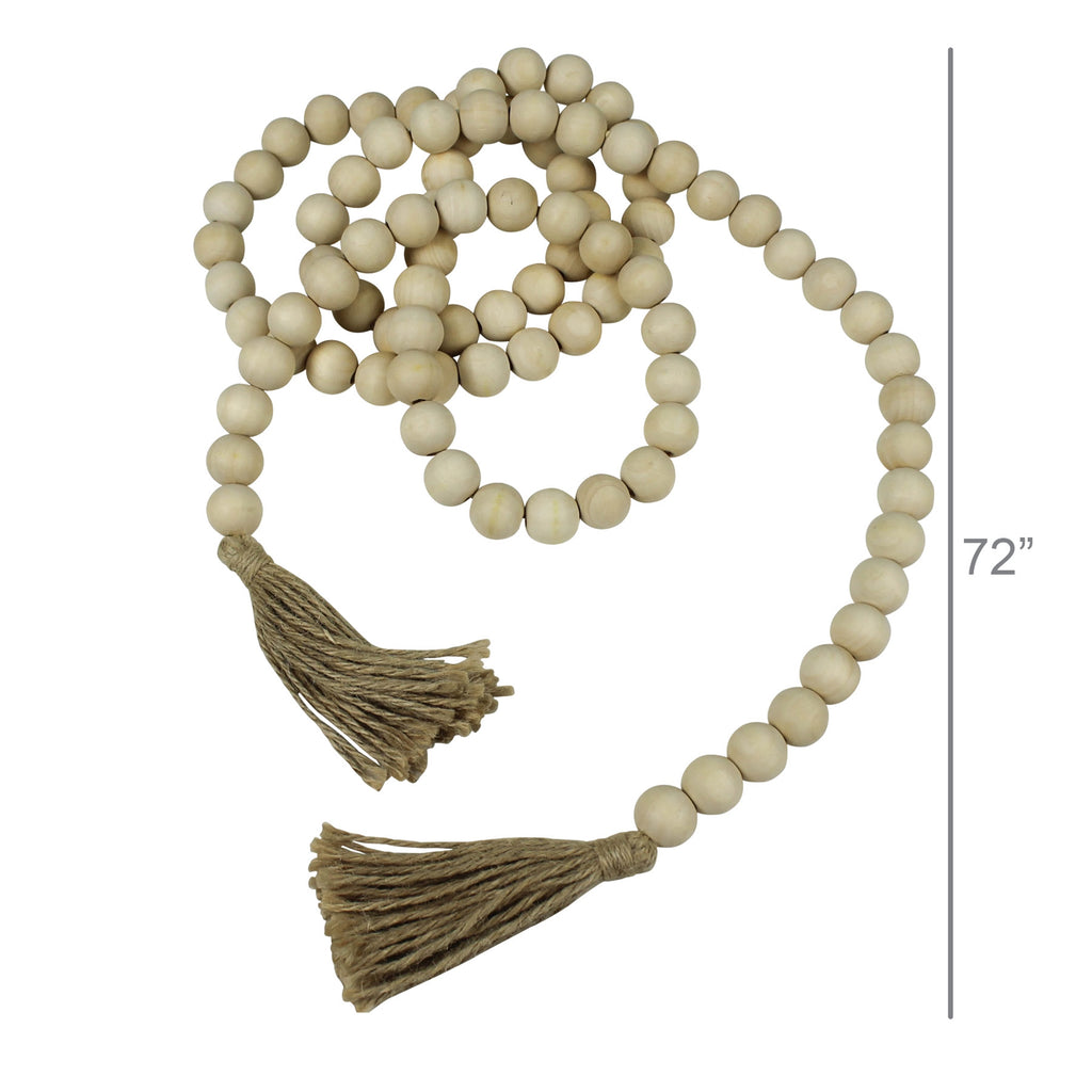 Paulo Wooden Garland with Tassel - Bombay Mercantile