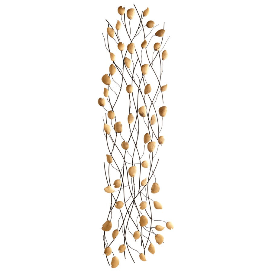Golden leaf covered wall decor - The Nifty Decor