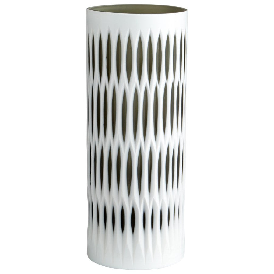 White smoked finish vase - The Nifty Decor