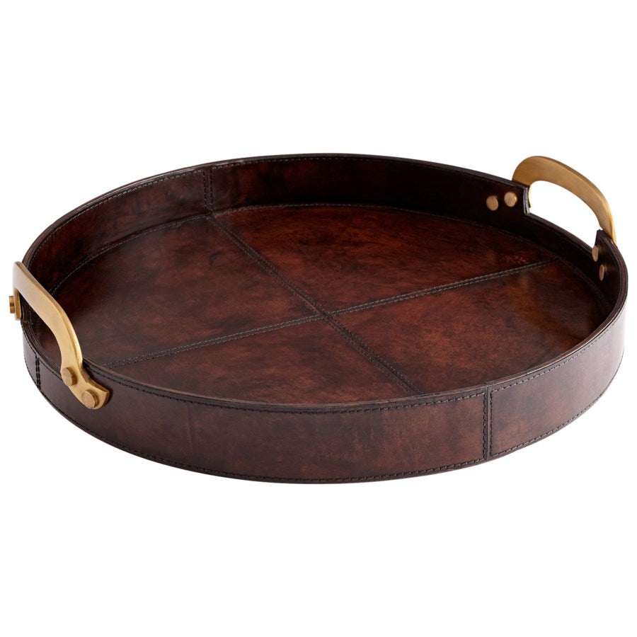 Leather brown tray - The Nifty Decor