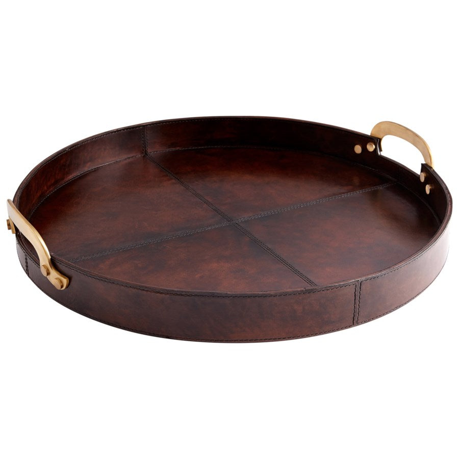 Leather brown tray - The Nifty Decor