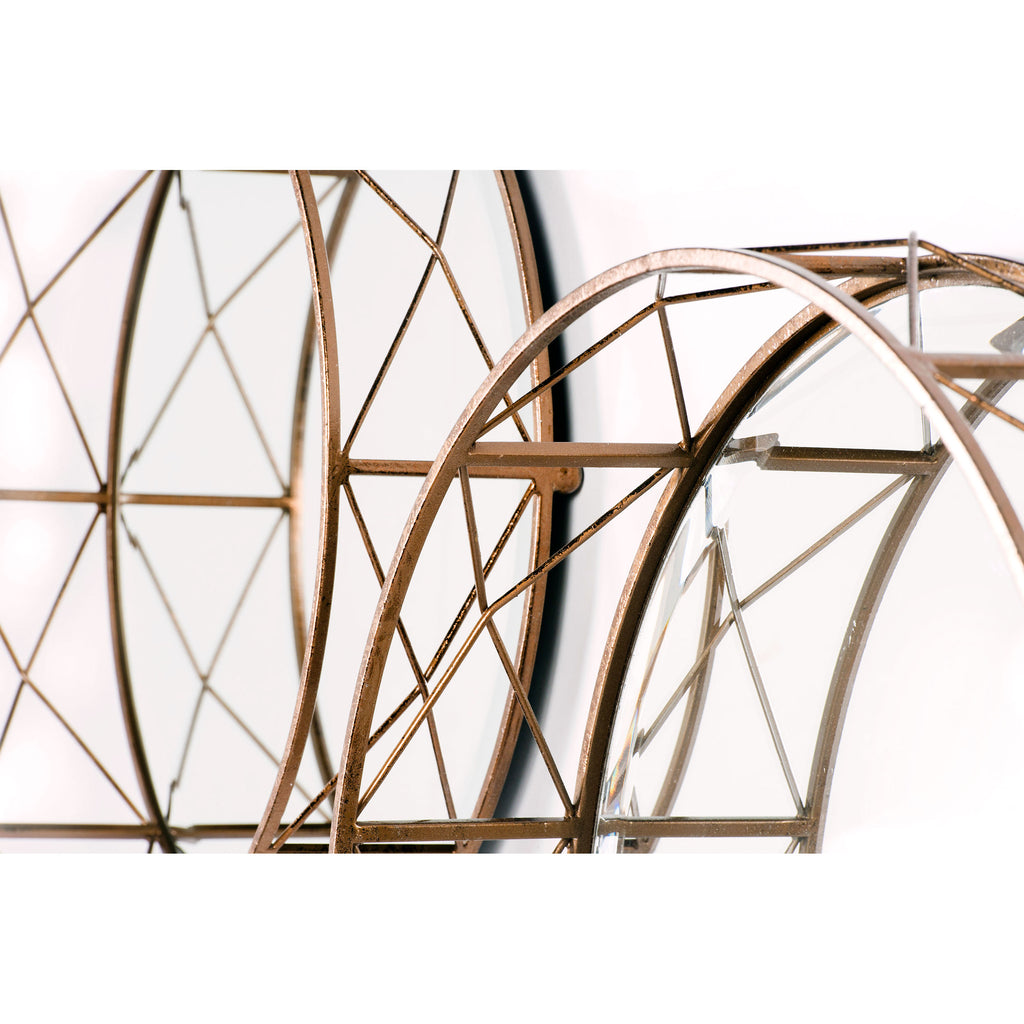 Copper trays with mirrored bottoms, Set of 2 - The Nifty Decor