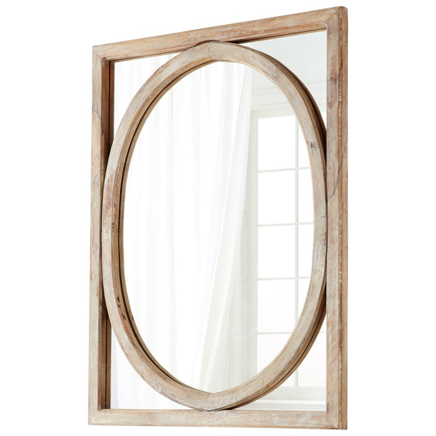 Round mirror with square frame - The Nifty Decor