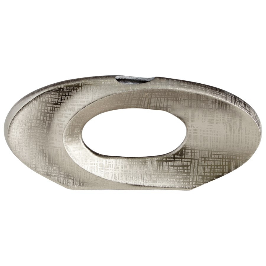 Oval shape Nickel Finish Vase - The Nifty Decor