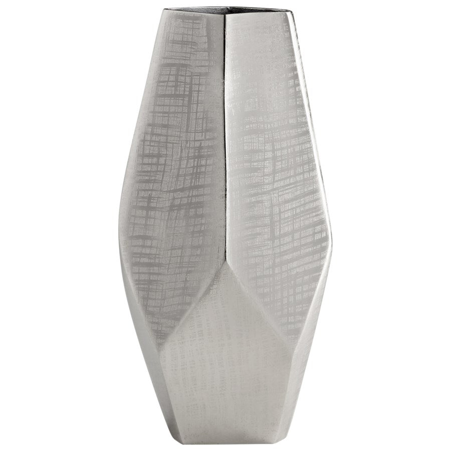 Textured Nickel Aluminium vase - The Nifty Decor