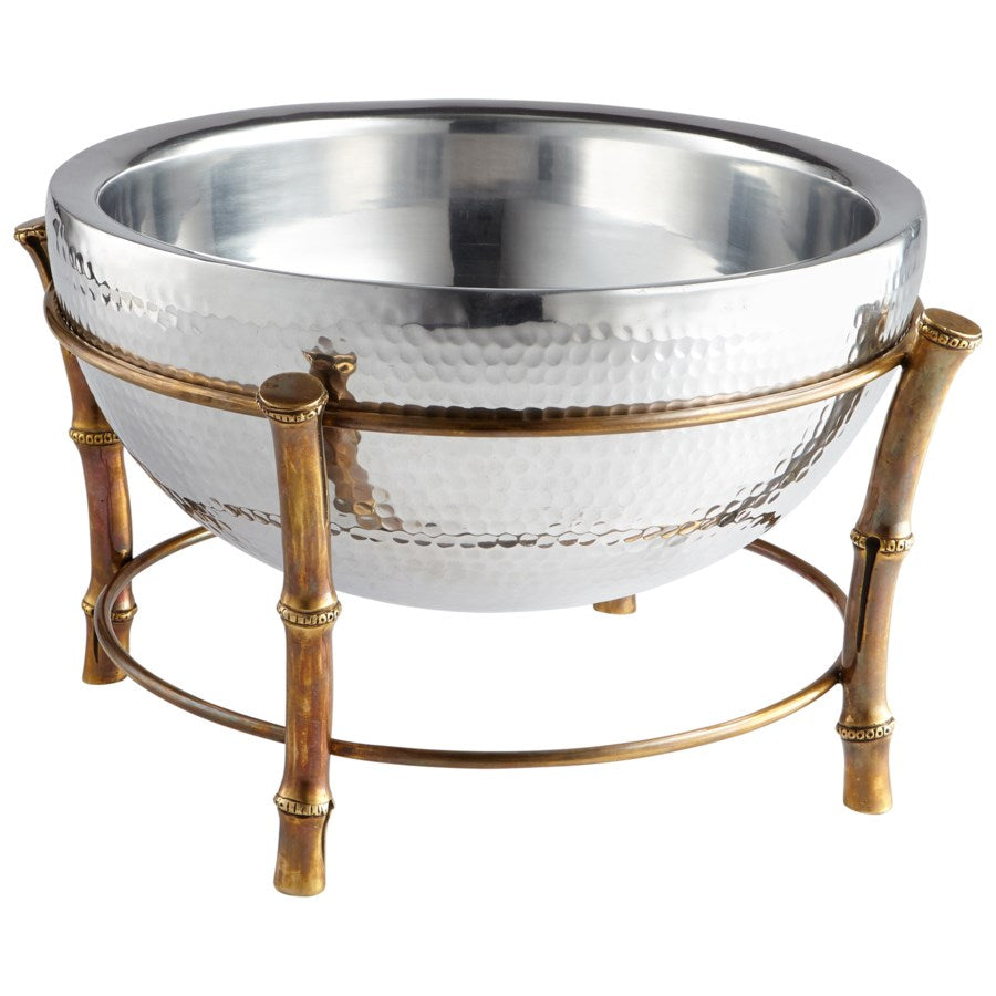 Hammered bowl with stand - The Nifty Decor