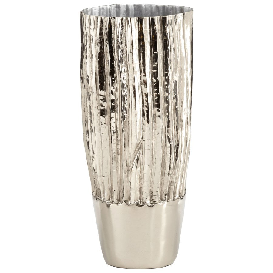 Corrugated Aluminum Vase - The Nifty Decor